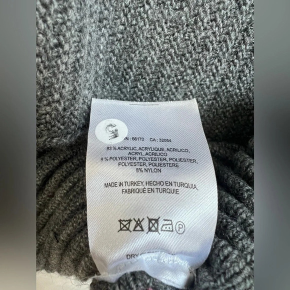 Moth Anthropologie gray short sleeve Mock Neck Contrasting Stitch sweater Size S - Picture 7 of 7